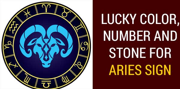 lucky color number and stone for aries sign