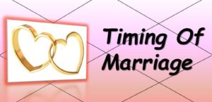 How to predict the time of marriage in Astrology